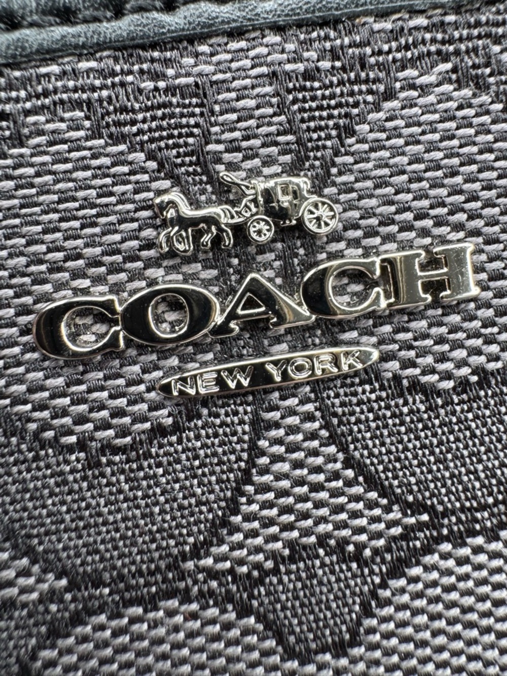 Coach Monogram Jacquard Canvas Accordion Zip Long Wallet New Without Tags - Picture 2 of 12